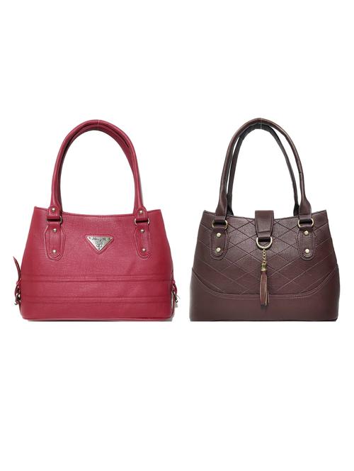 multi colored leatherette (pu) combo handbag - 18196873 - Standard Image - 0