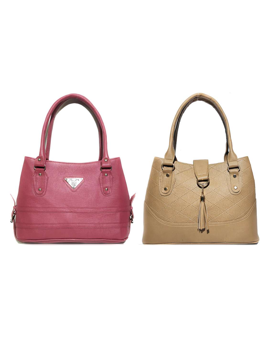 multi colored leatherette (pu) combo handbag
