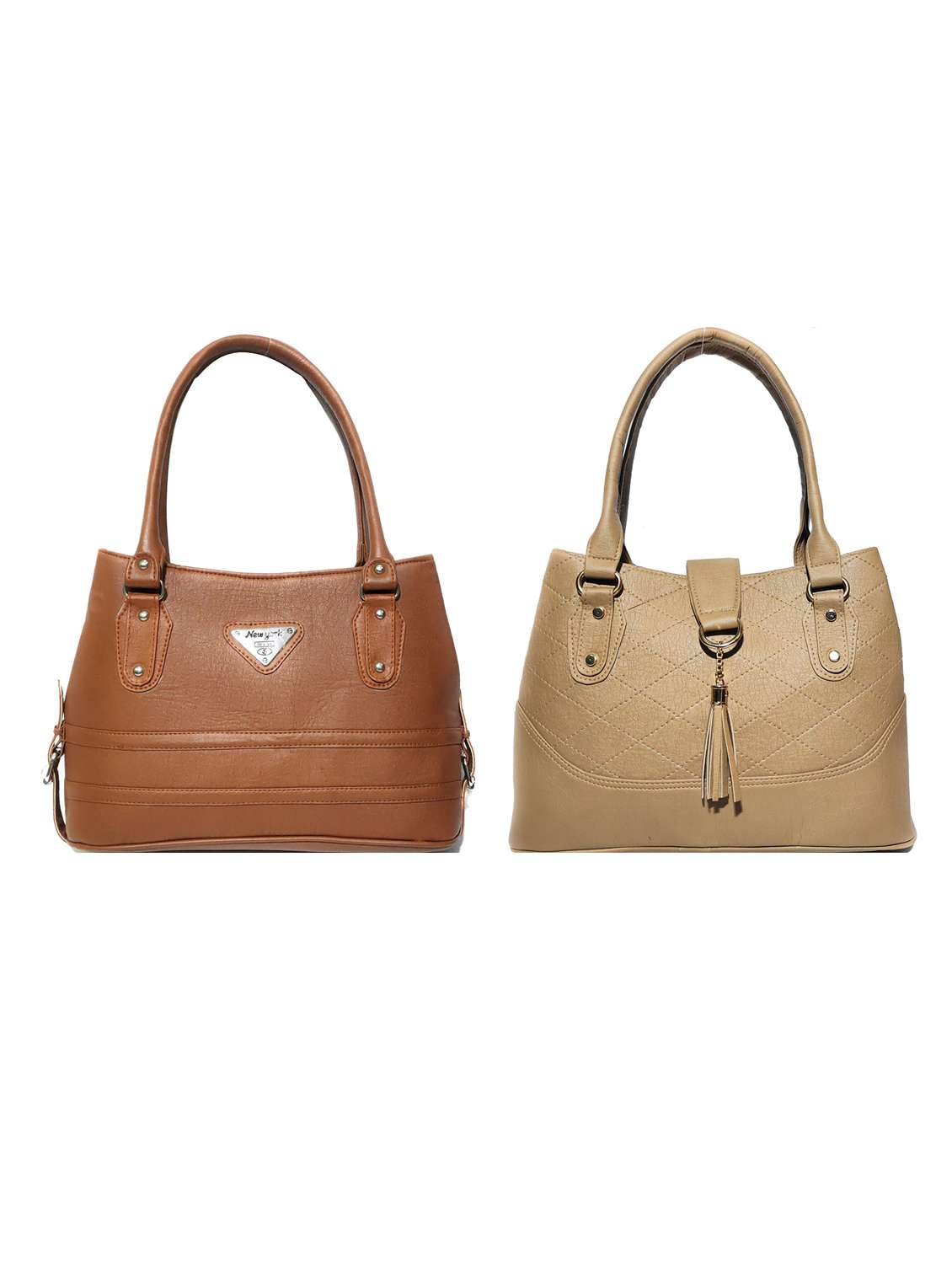 multi colored leatherette (pu) combo handbag