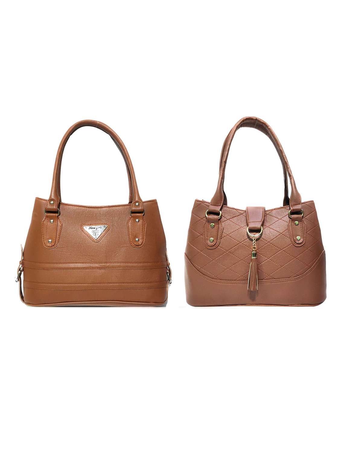 multi colored leatherette (pu) combo handbag