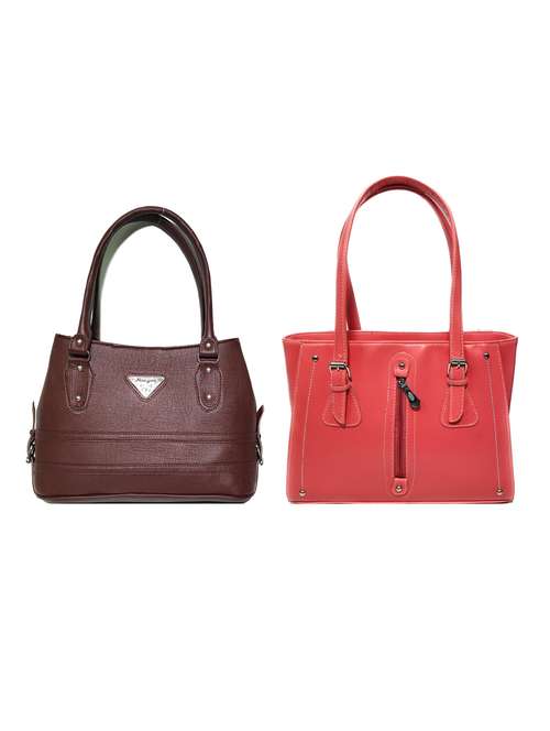 multi colored leatherette (pu) combo handbag - 18196909 - Standard Image - 0