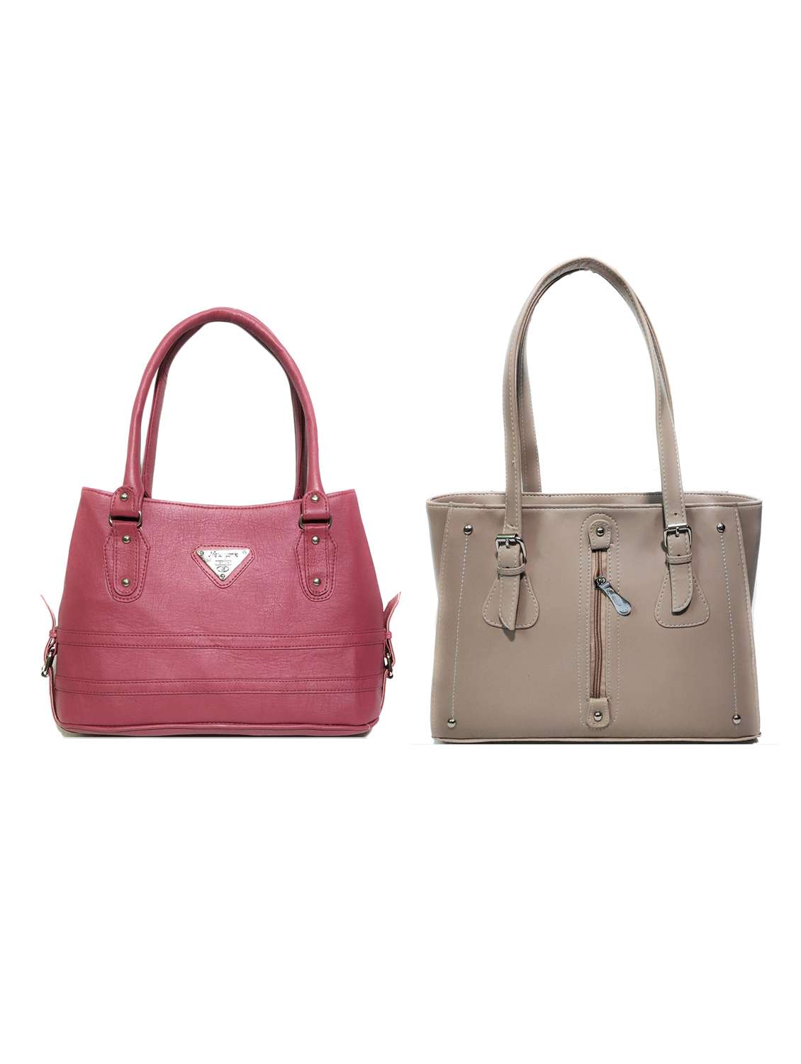 multi colored leatherette (pu) combo handbag