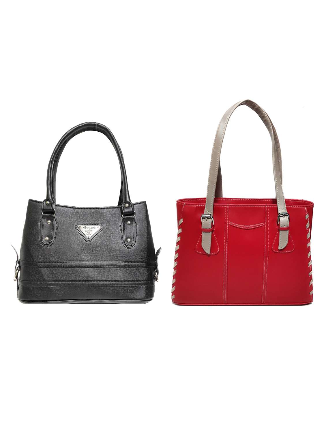 multi colored leatherette (pu) combo handbag