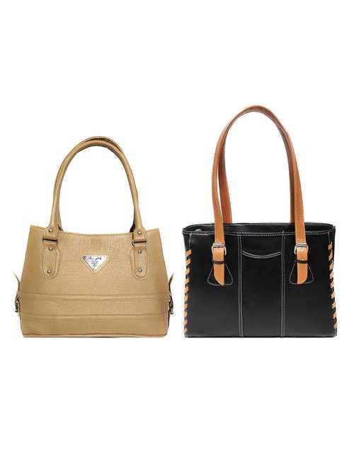 multi colored leatherette (pu) combo handbag - 18196949 -  Standard Image - 0