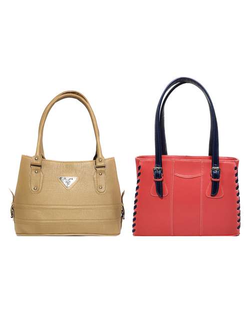 multi colored leatherette (pu) combo handbag - 18196951 -  Standard Image - 0