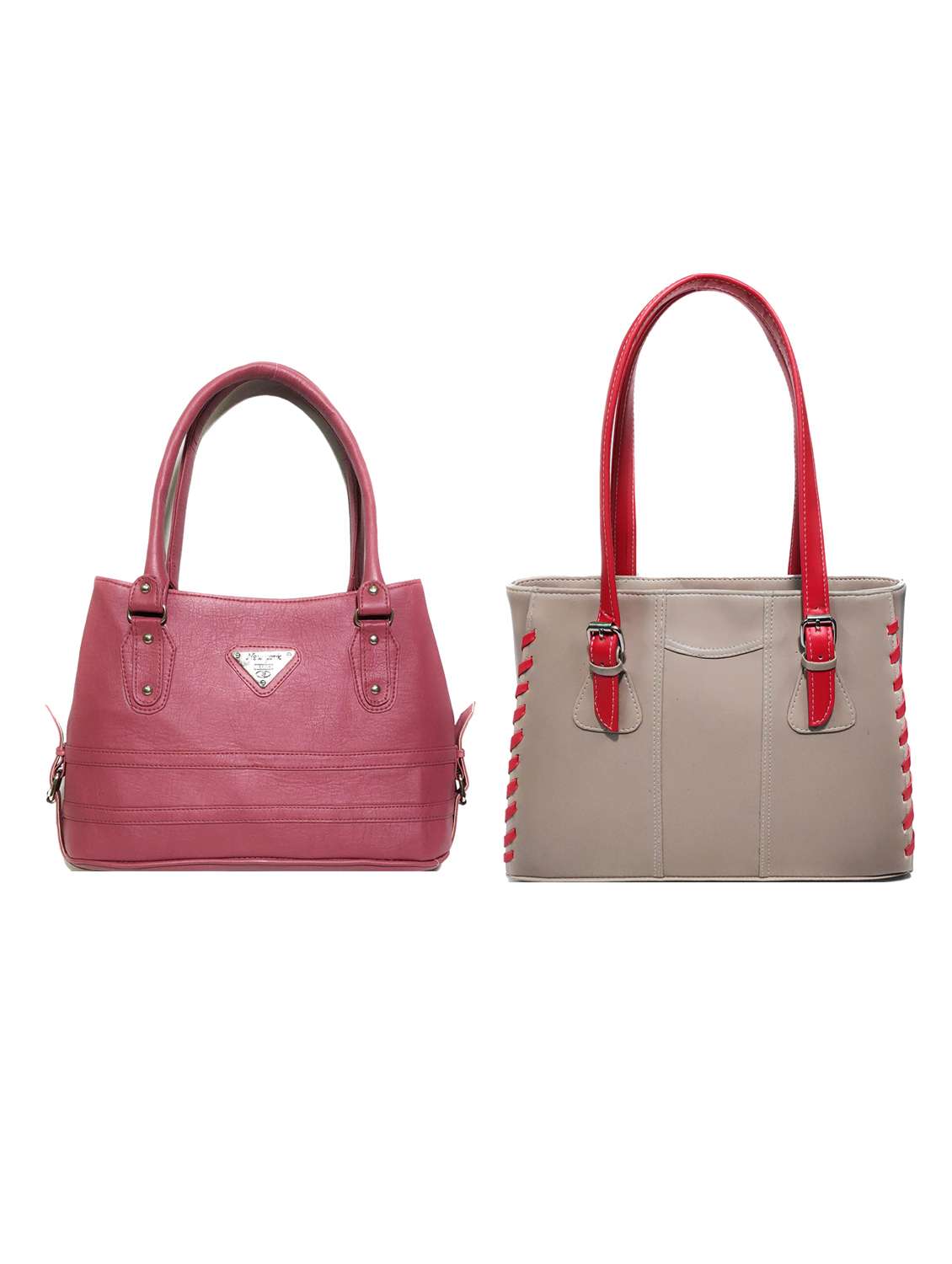 multi colored leatherette (pu) combo handbag