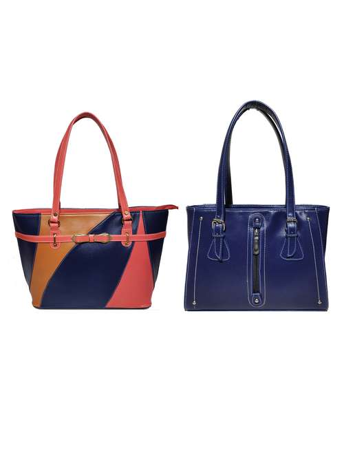 multi colored leatherette (pu) combo handbag - 18197017 -  Standard Image - 0