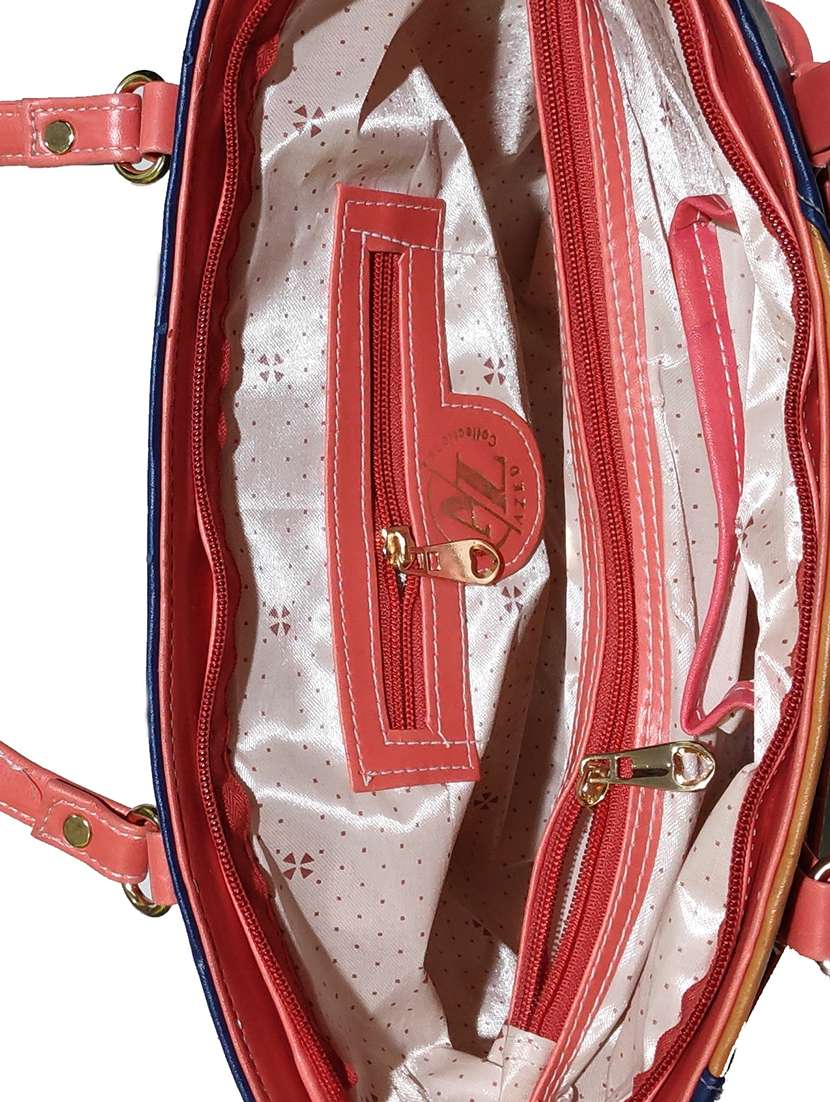 multi colored leatherette (pu) combo handbag - 18197017 -  Standard Image - 3