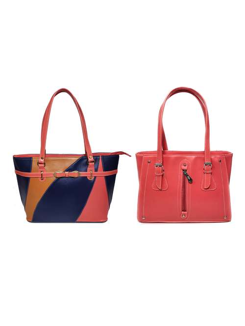 multi colored leatherette (pu) combo handbag - 18197018 -  Standard Image - 0