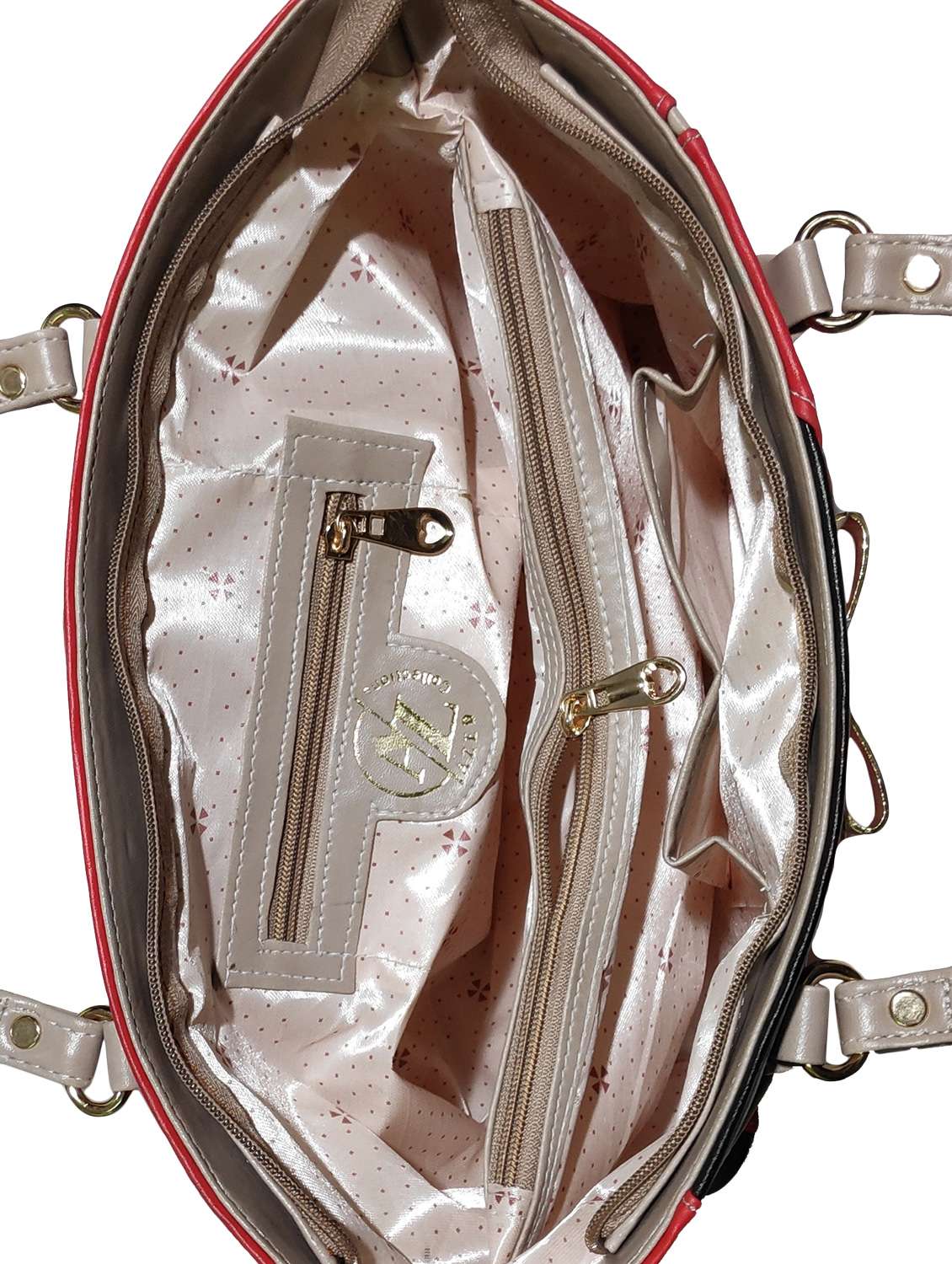 multi colored leatherette (pu) combo handbag - 18197045 - Standard Image - 3