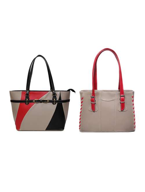 multi colored leatherette (pu) combo handbag - 18197046 -  Standard Image - 0