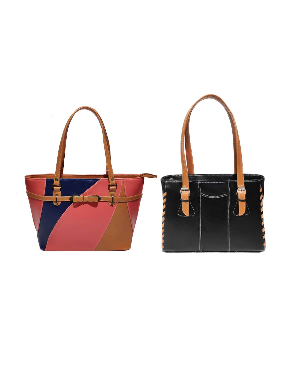multi colored leatherette (pu) combo handbag - 18197056 -  Zoom Image - 0