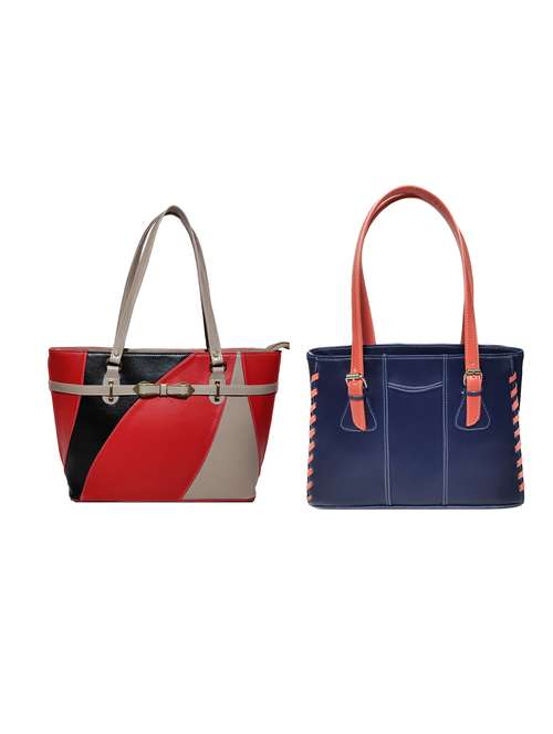 multi colored leatherette (pu) combo handbag - 18197063 -  Standard Image - 0