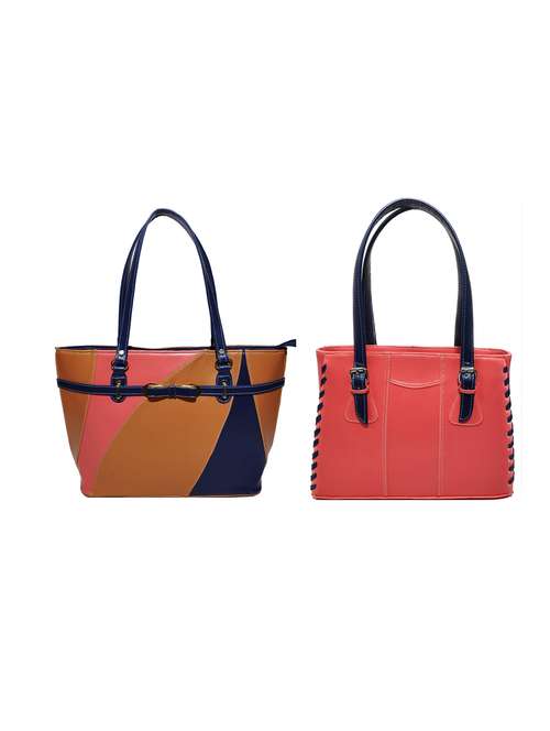 multi colored leatherette (pu) combo handbag - 18197069 -  Standard Image - 0