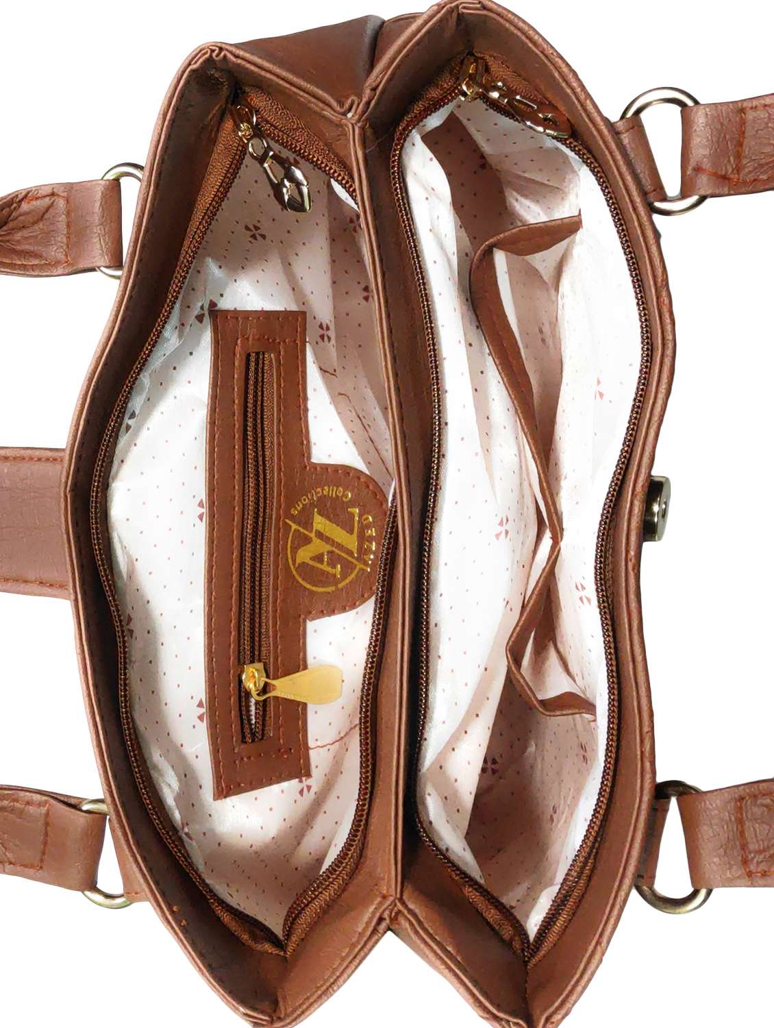multi colored leatherette (pu) combo handbag - 18197101 - Standard Image - 3