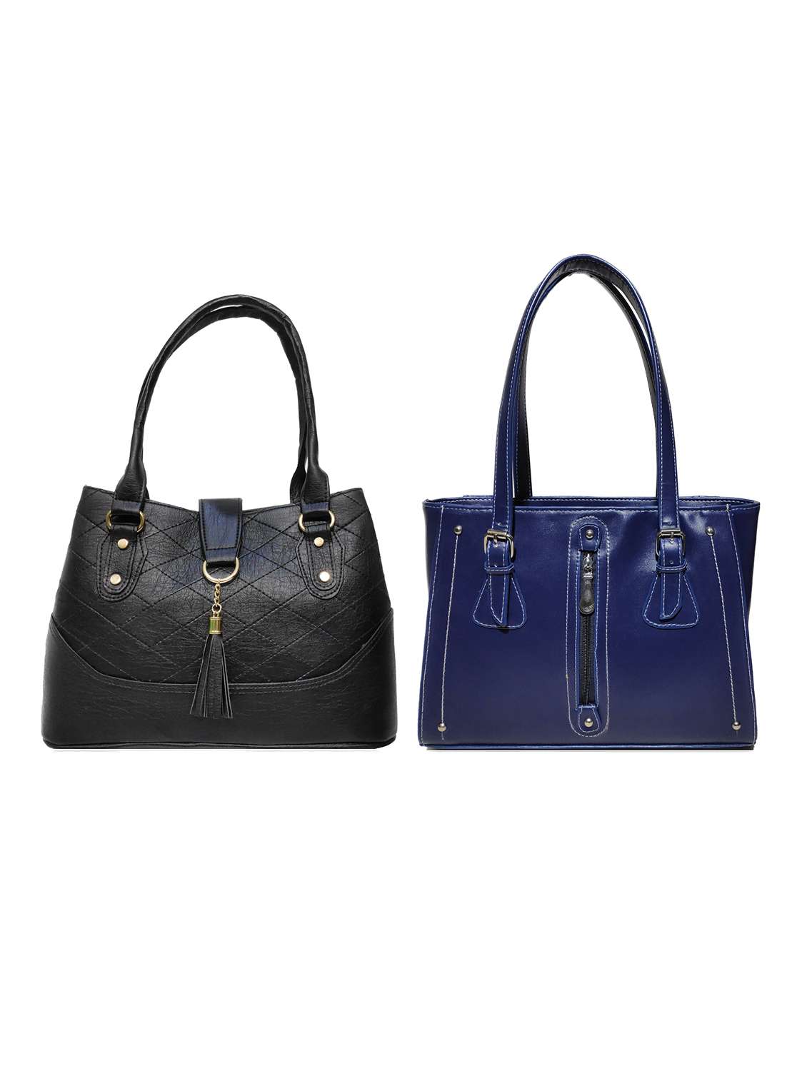 multi colored leatherette (pu) combo handbag