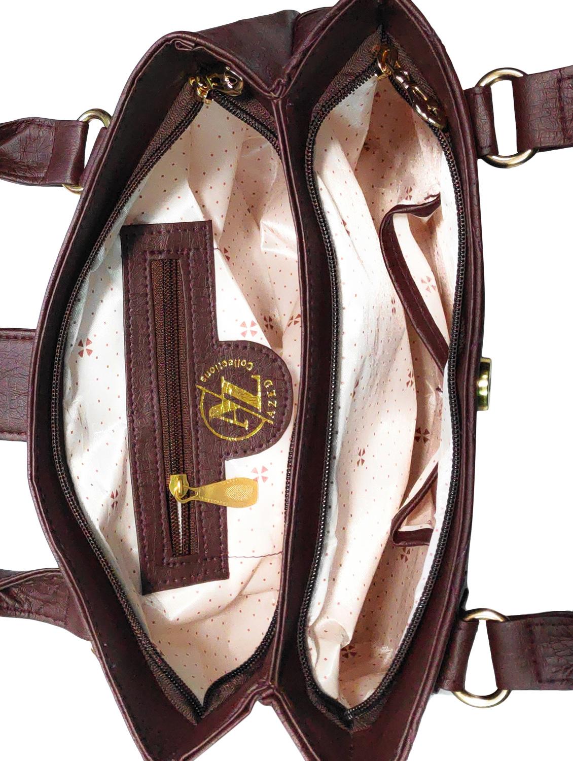 multi colored leatherette (pu) combo handbag - 18197107 - Standard Image - 3