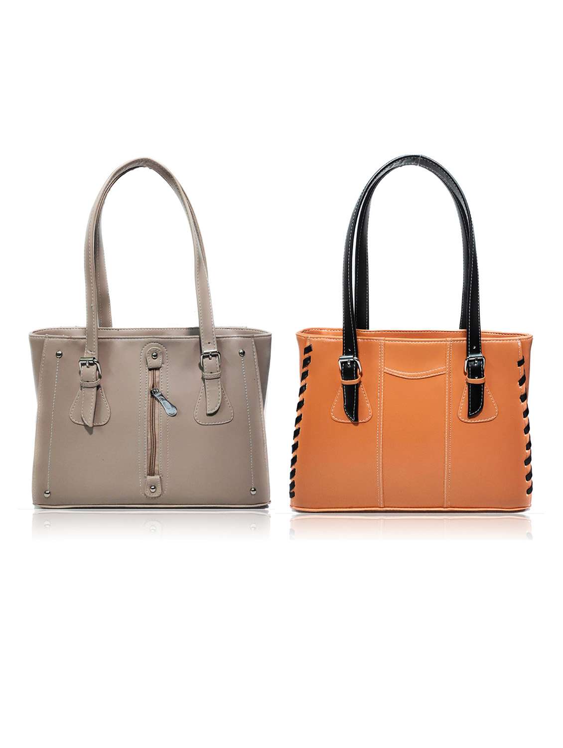 multi colored leatherette (pu) combo handbag