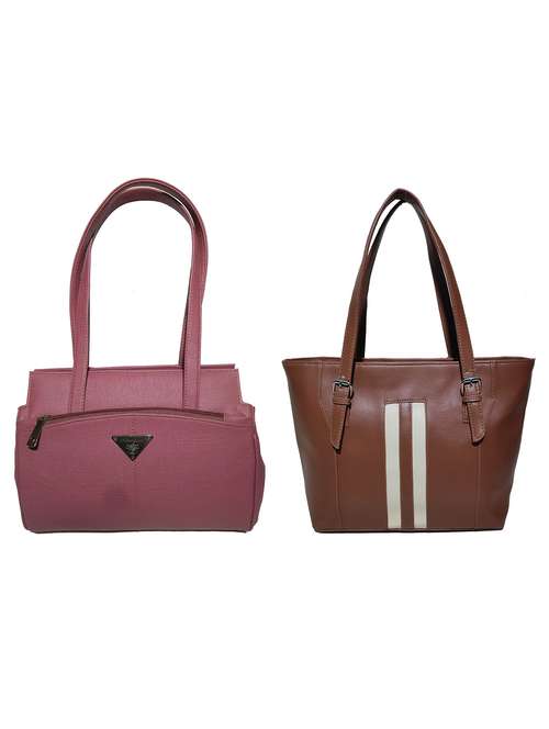 multi colored leatherette (pu) combo handbag - 18197256 -  Standard Image - 0