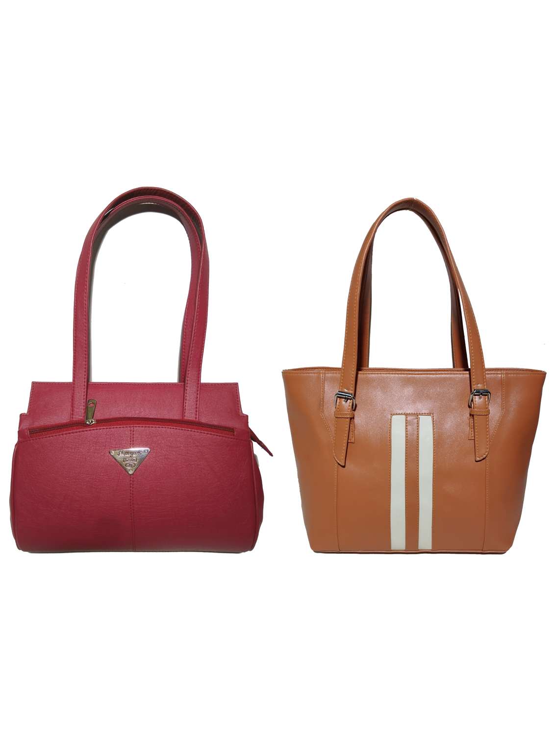 multi colored leatherette (pu) combo handbag