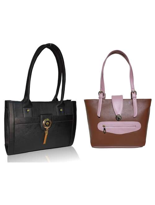 multi colored leatherette (pu) combo handbag - 18197350 -  Standard Image - 0