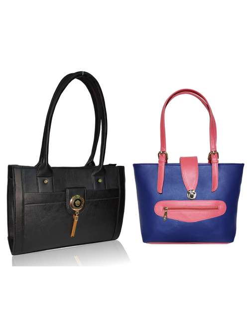 multi colored leatherette (pu) combo handbag - 18197356 -  Standard Image - 0