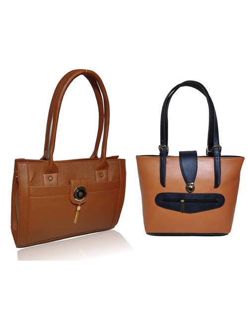 multi colored leatherette (pu) combo handbag - 18197363 - Standard Image - 0