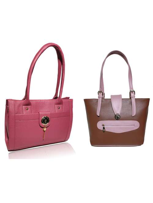 multi colored leatherette (pu) combo handbag - 18197374 -  Standard Image - 0