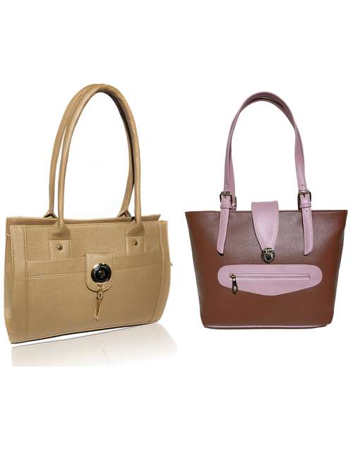 multi colored leatherette (pu) combo handbag - 18197381 -  Standard Image - 0