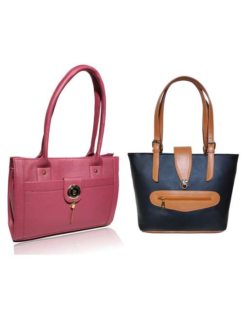 multi colored leatherette (pu) combo handbag - 18197385 -  Standard Image - 0
