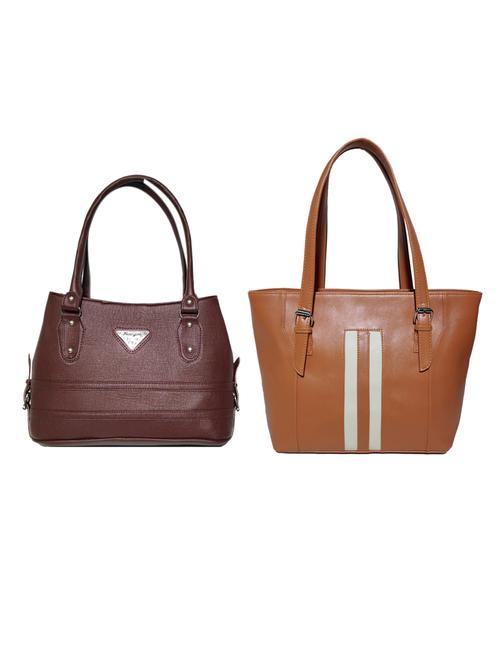 multi colored leatherette (pu) combo handbag - 18197405 - Standard Image - 0