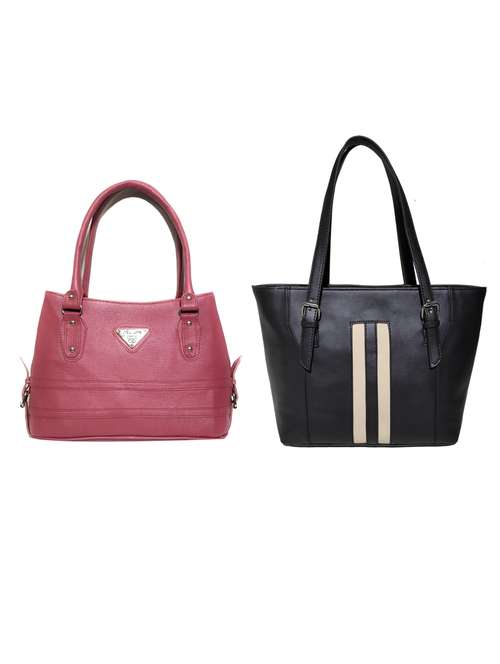 multi colored leatherette (pu) combo handbag - 18197413 -  Standard Image - 0