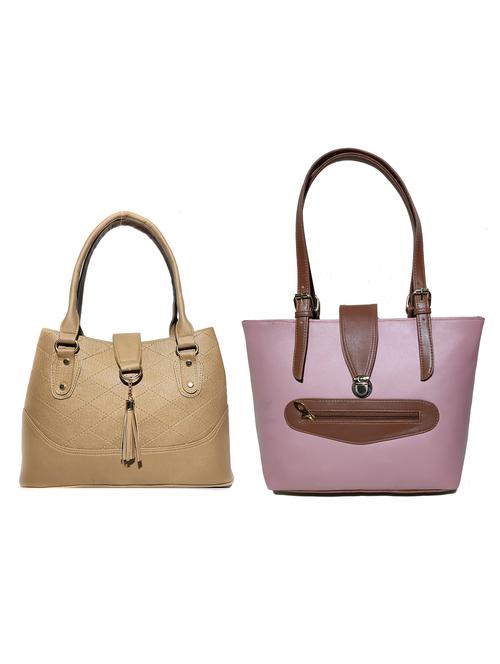 multi colored leatherette (pu) combo handbag - 18197592 -  Standard Image - 0