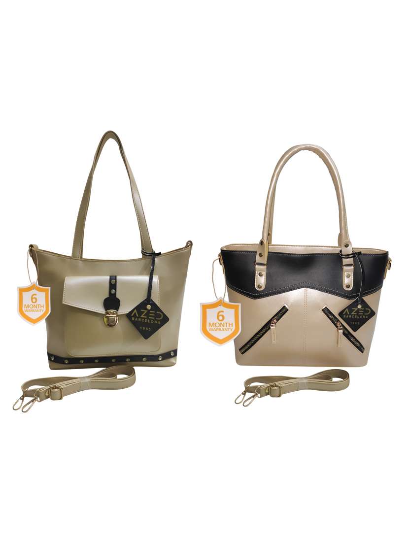 multi colored leatherette (pu) combo handbag