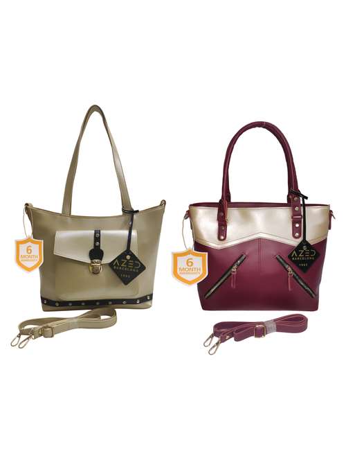 multi colored leatherette (pu) combo handbag - 18197654 -  Standard Image - 0