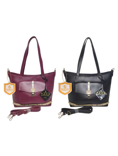 multi colored leatherette (pu) combo handbag - 18197658 -  Standard Image - 0