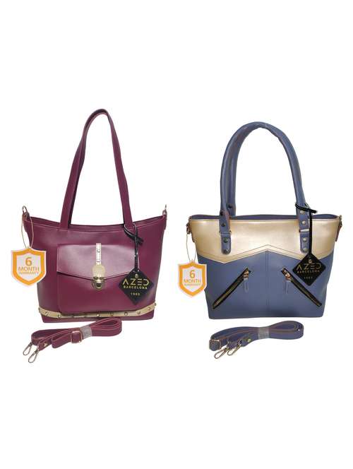 multi colored leatherette (pu) combo handbag - 18197661 -  Standard Image - 0