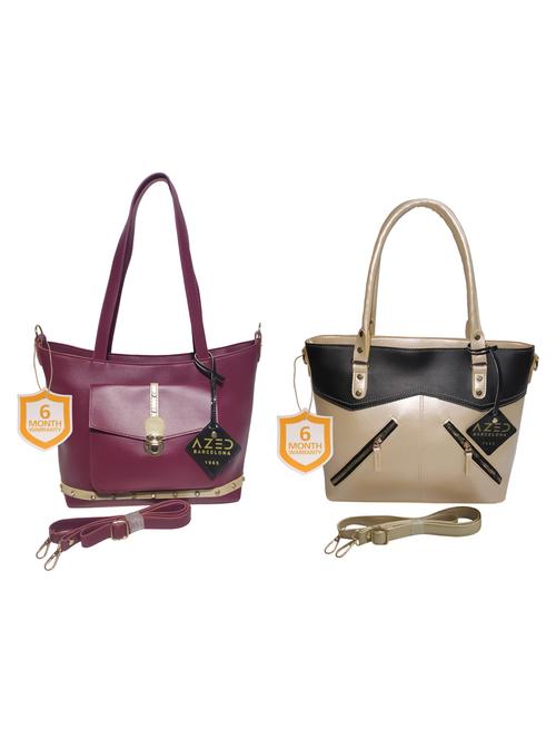 multi colored leatherette (pu) combo handbag - 18197662 - Standard Image - 0