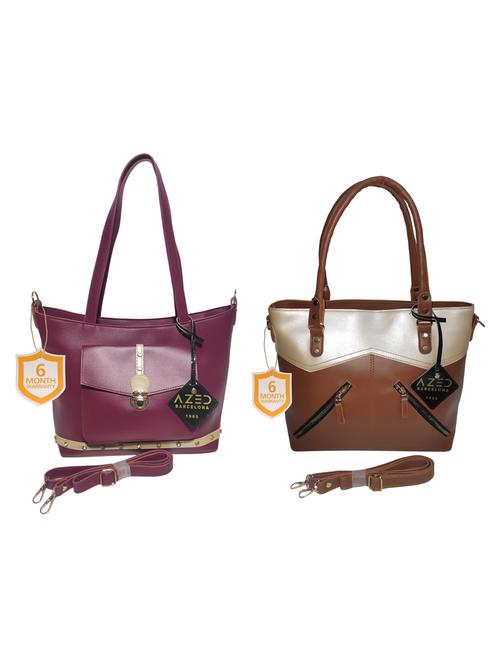 multi colored leatherette (pu) combo handbag - 18197665 -  Standard Image - 0