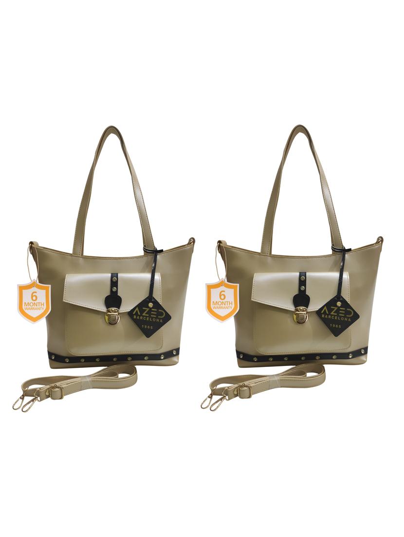 multi colored leatherette (pu) combo handbag