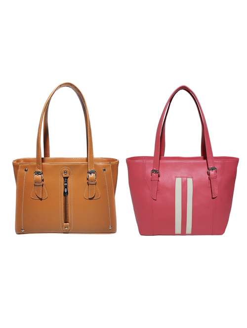 multi colored leatherette (pu) combo handbag - 18197738 -  Standard Image - 0
