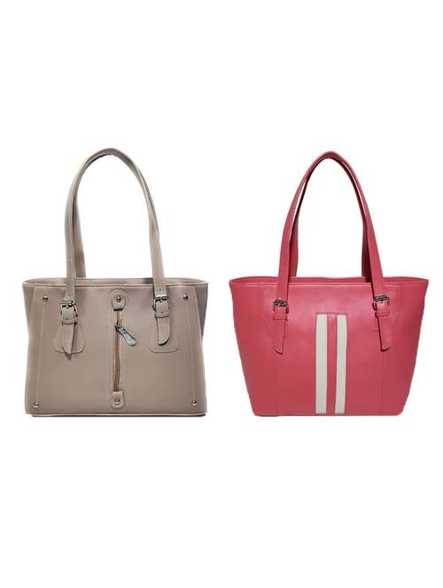 multi colored leatherette (pu) combo handbag - 18197755 - Standard Image - 0