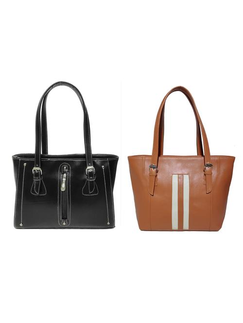 multi colored leatherette (pu) combo handbag - 18197771 - Standard Image - 0