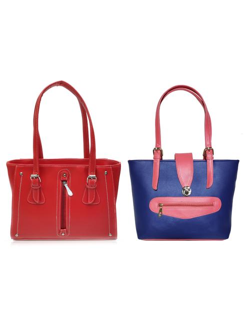 multi colored leatherette (pu) combo handbag - 18197781 - Standard Image - 0
