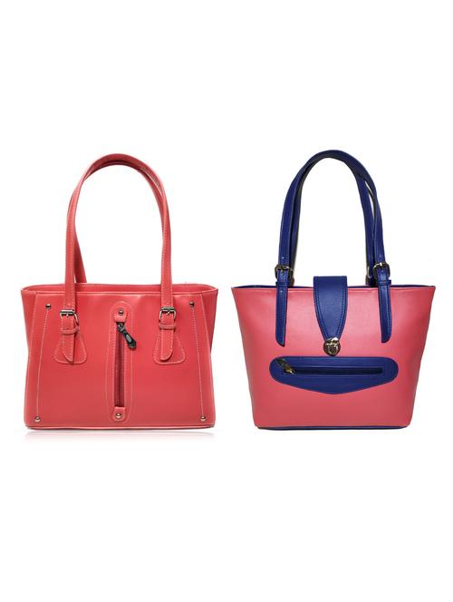 multi colored leatherette (pu) combo handbag - 18197790 - Standard Image - 0