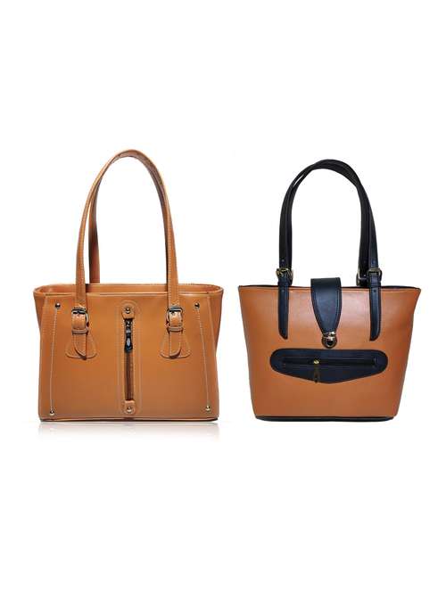 multi colored leatherette (pu) combo handbag - 18197793 -  Standard Image - 0