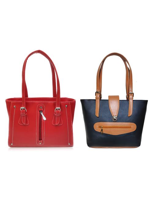 multi colored leatherette (pu) combo handbag - 18197798 - Standard Image - 0
