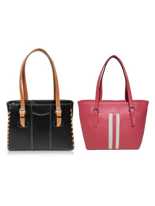 multi colored leatherette (pu) combo handbag - 18197811 -  Standard Image - 0