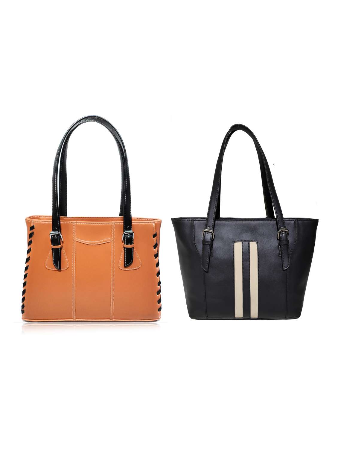 multi colored leatherette (pu) combo handbag