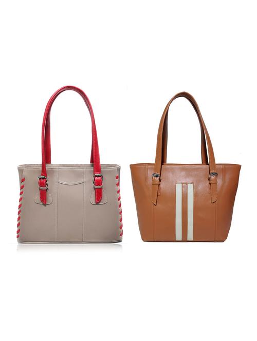 multi colored leatherette (pu) combo handbag - 18197820 -  Standard Image - 0